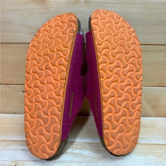 Birkenstock Arizona - Wool felt - shearling pink orange - Euro 37 - Picture 4 of 7